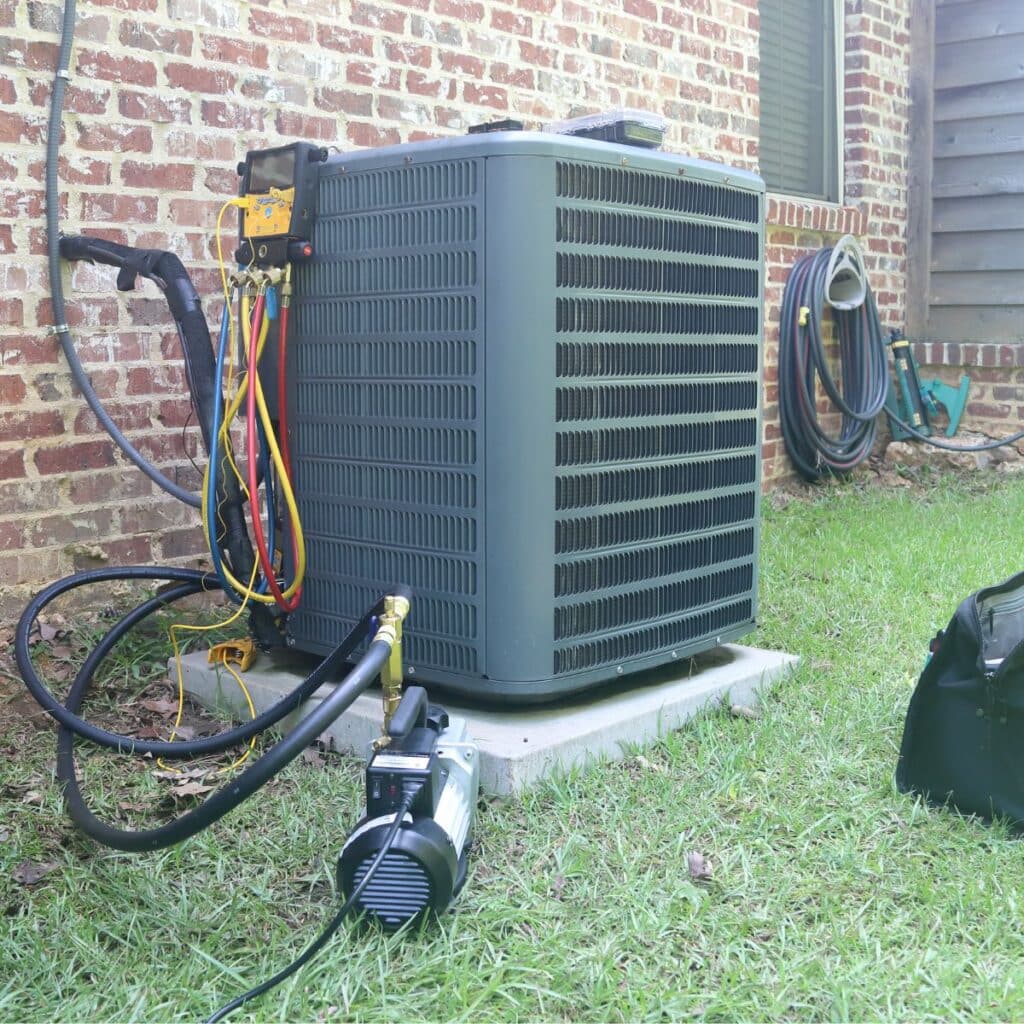 ac unit receiving a tune up