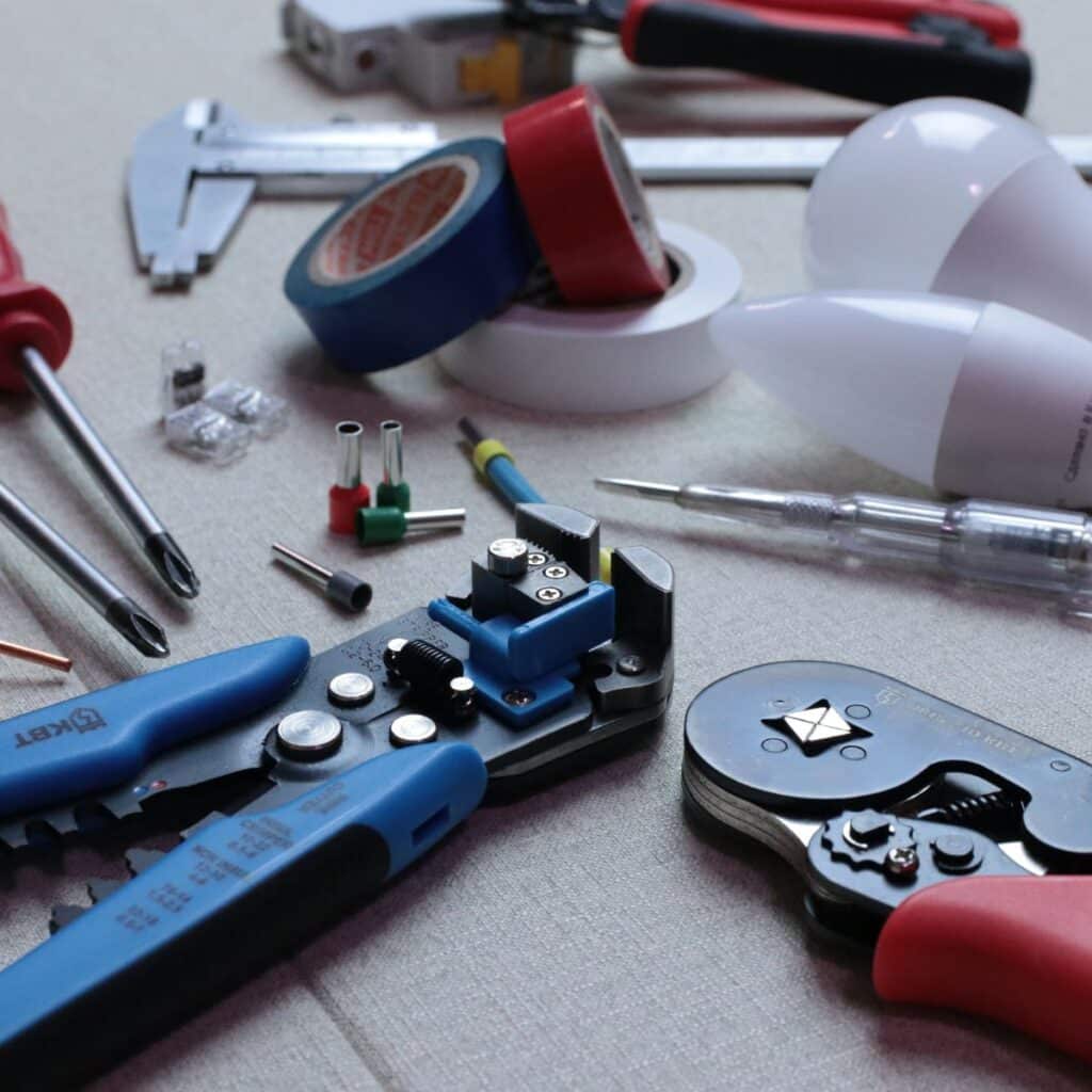 various electrical repair tools