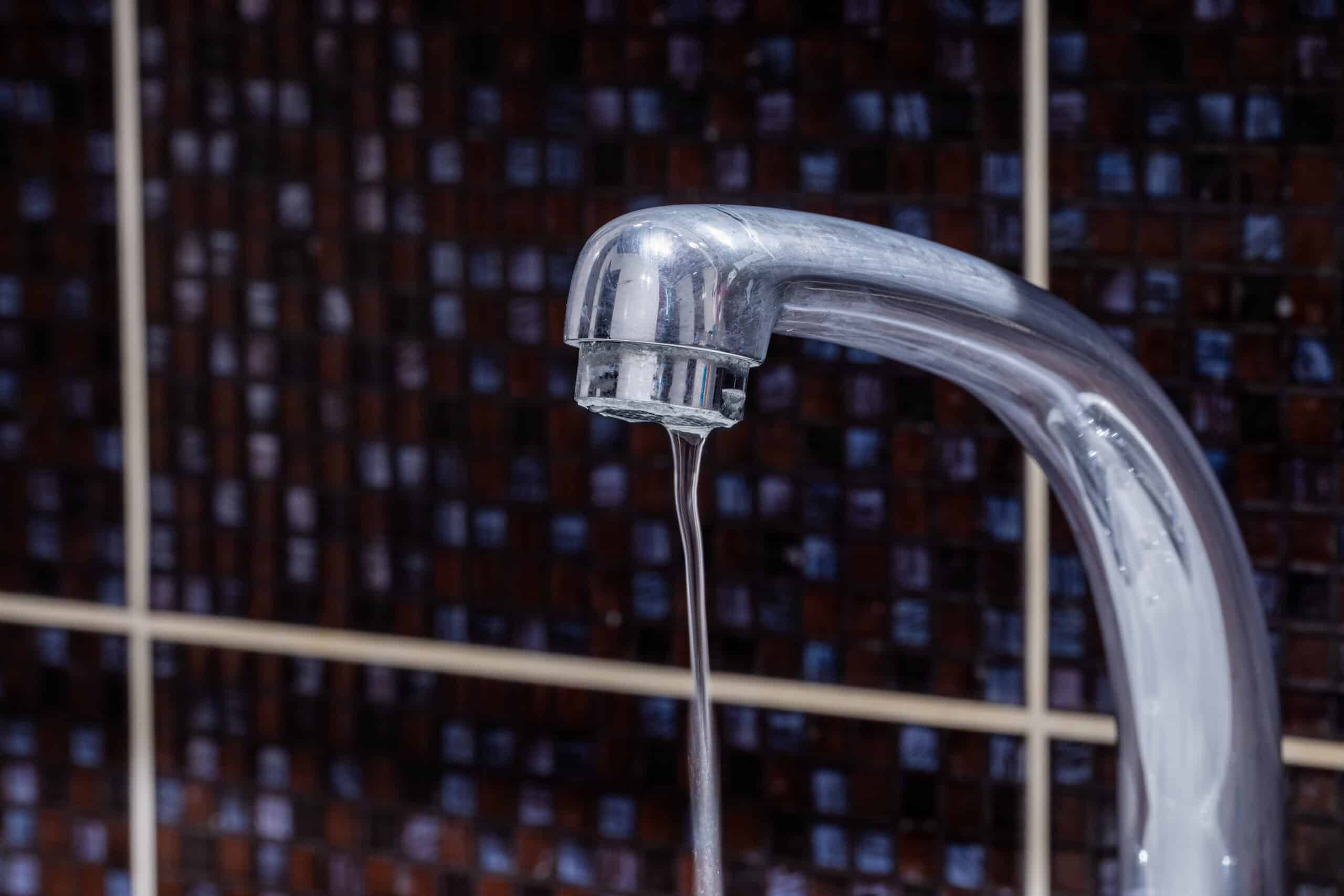 faucet at domestic bathroom with low water pressure
